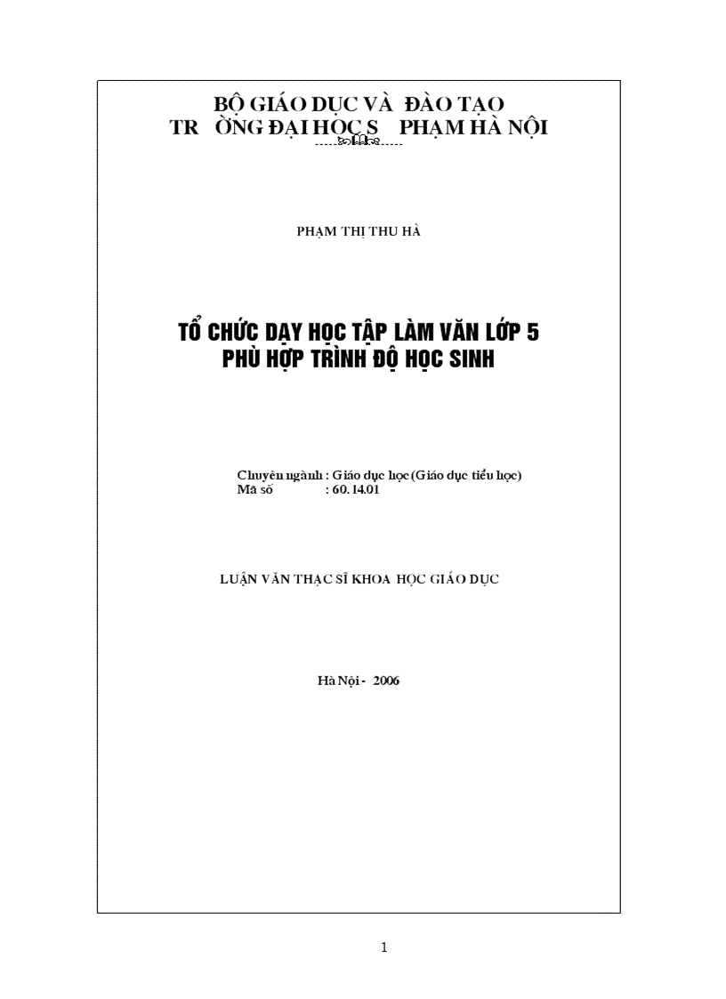 image for page Tổ chức dạy học Tập làm văn lớp 5 phù hợp trình độ học sinh