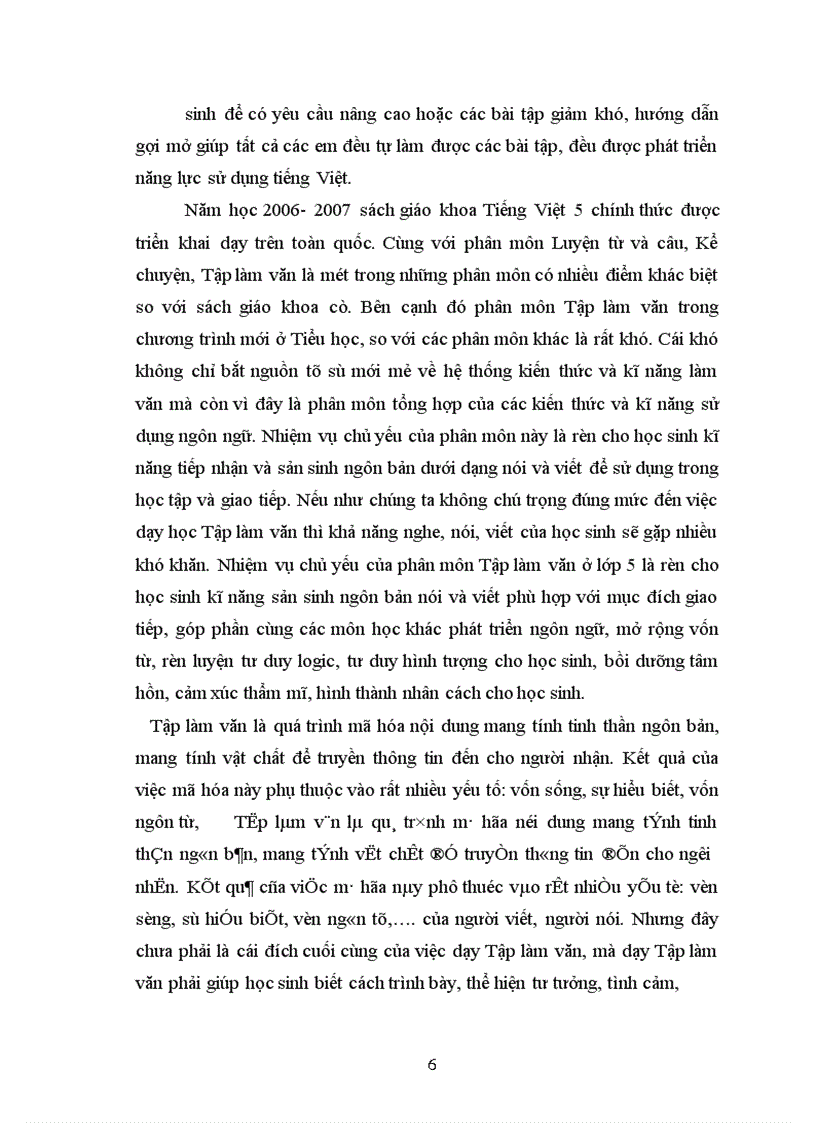 image for page Tổ chức dạy học Tập làm văn lớp 5 phù hợp trình độ học sinh