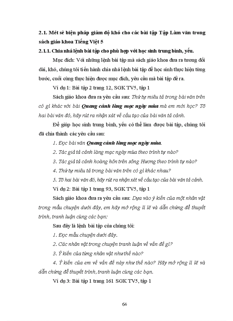 image for page Tổ chức dạy học Tập làm văn lớp 5 phù hợp trình độ học sinh