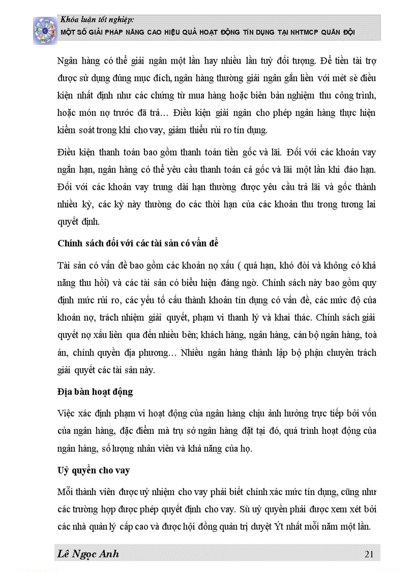 image for page Một số giải pháp Nâng cao hiệu quả hoạt động tín dụng tại NHTMCP Quân Đội