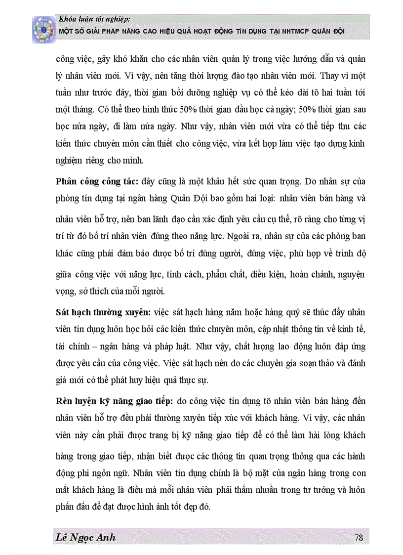 image for page Một số giải pháp Nâng cao hiệu quả hoạt động tín dụng tại NHTMCP Quân Đội