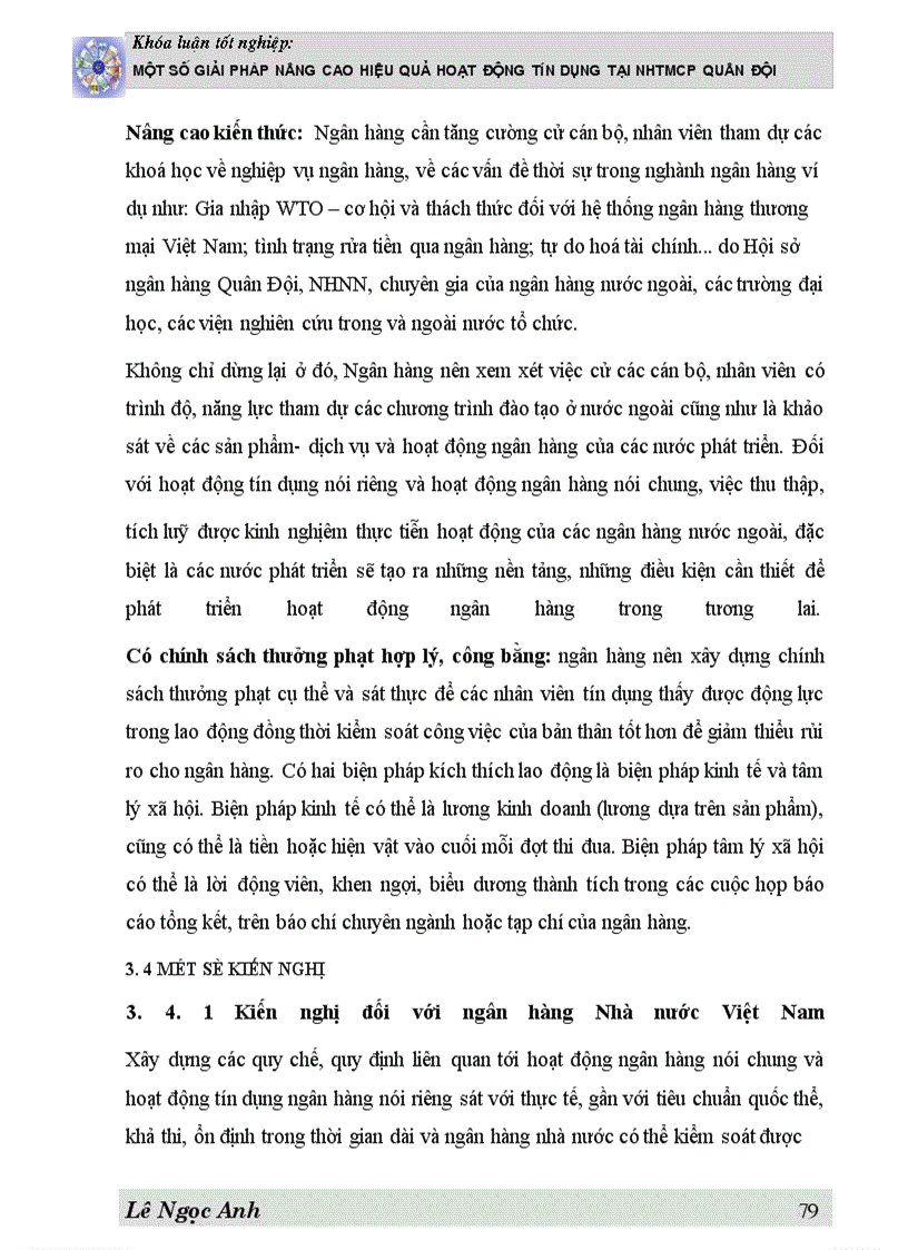 image for page Một số giải pháp Nâng cao hiệu quả hoạt động tín dụng tại NHTMCP Quân Đội