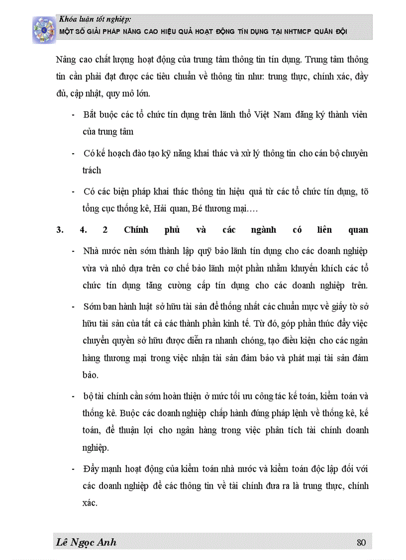 image for page Một số giải pháp Nâng cao hiệu quả hoạt động tín dụng tại NHTMCP Quân Đội