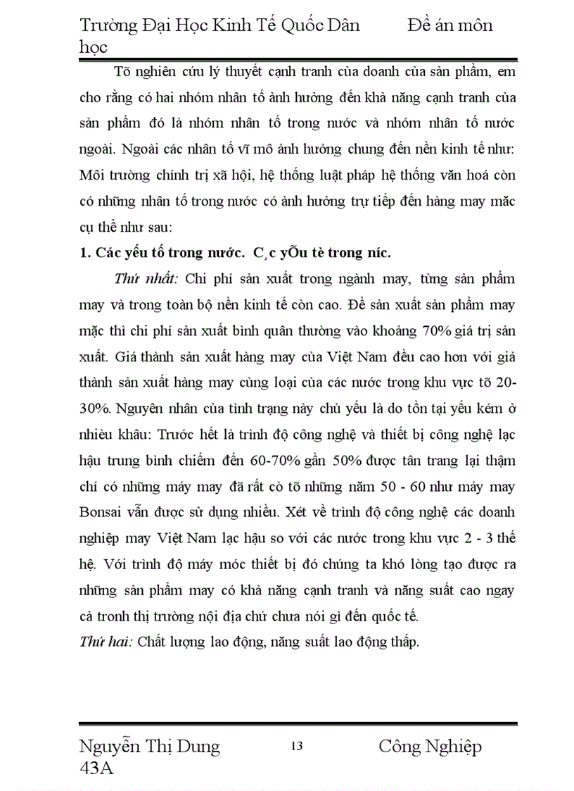 image for page Khả năng cạnh tranh của hàng may mặc trong bối cảnh tự do hoá thương mại