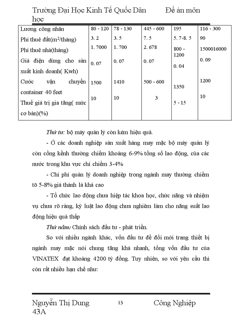 image for page Khả năng cạnh tranh của hàng may mặc trong bối cảnh tự do hoá thương mại
