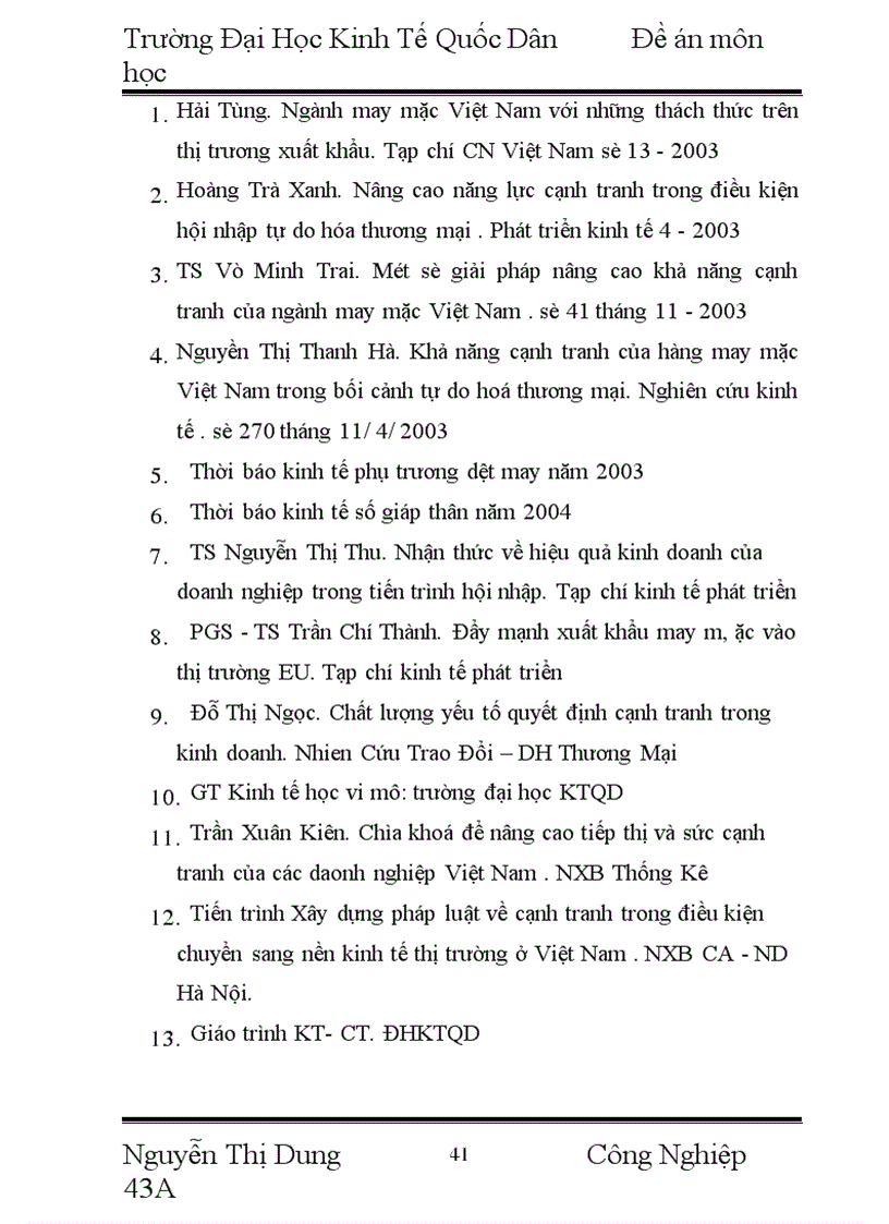 image for page Khả năng cạnh tranh của hàng may mặc trong bối cảnh tự do hoá thương mại