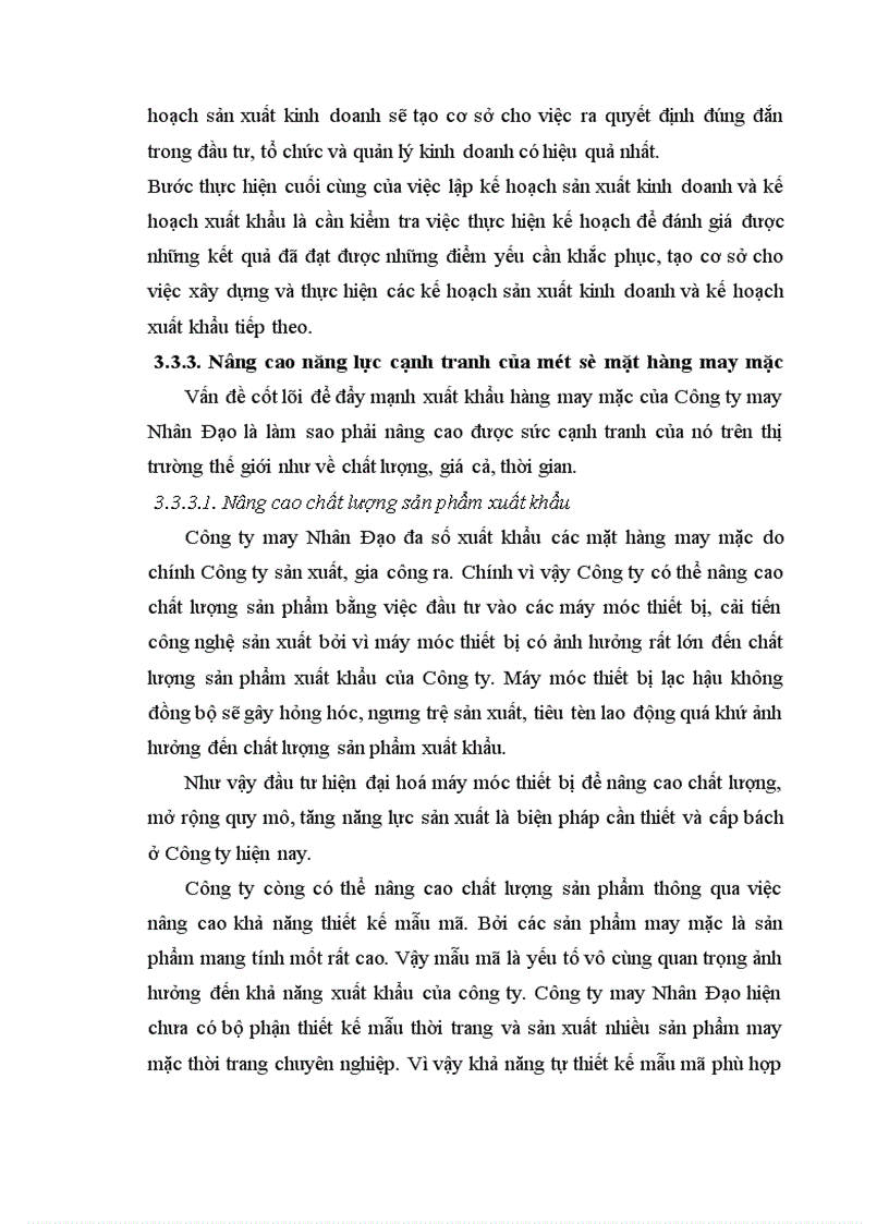 image for page Một số giải pháp nhằm thúc đẩy hoạt động xuất khẩu hàng may mặc ở công ty tnhh may nhân đạo trí tuệ