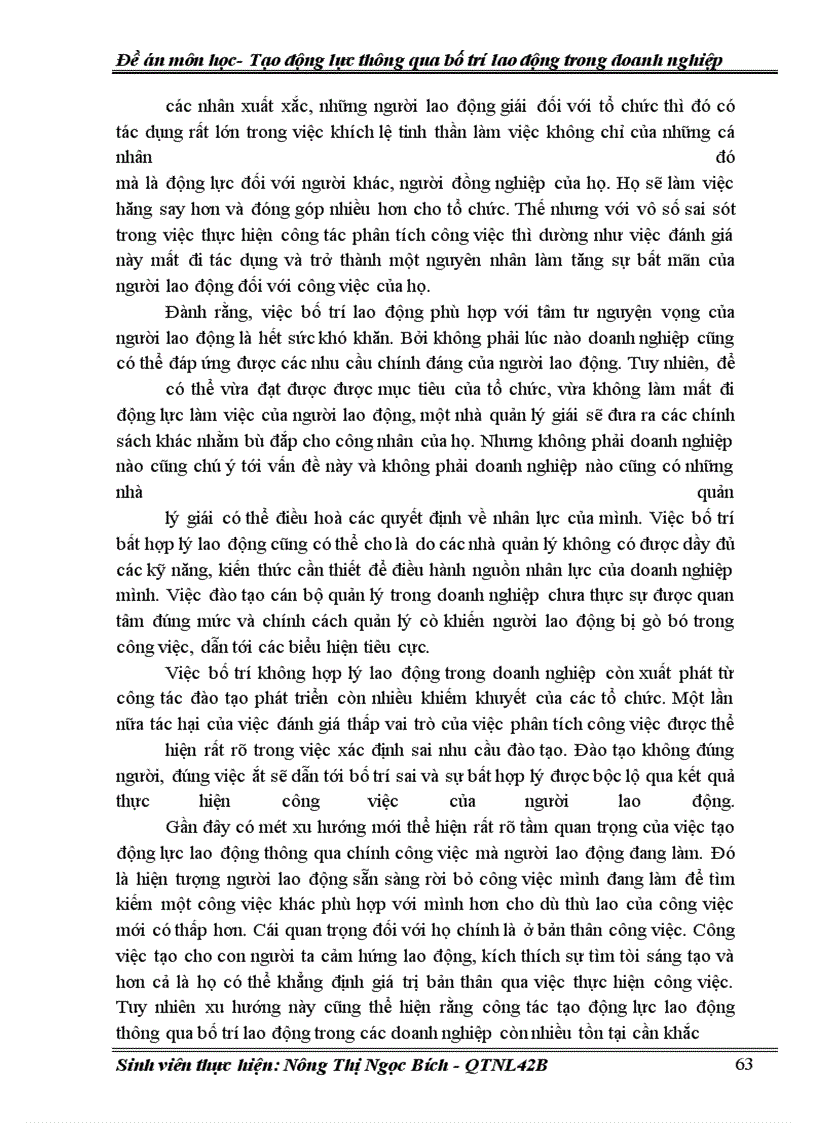 image for page Lợi ích của việc bố trí lao động hợp lý tới việc tạo động lực lao động nên ở phần này chỉ nêu ra một số ý chính