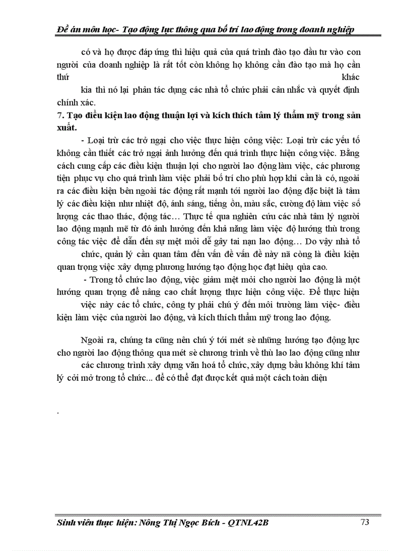 image for page Lợi ích của việc bố trí lao động hợp lý tới việc tạo động lực lao động nên ở phần này chỉ nêu ra một số ý chính