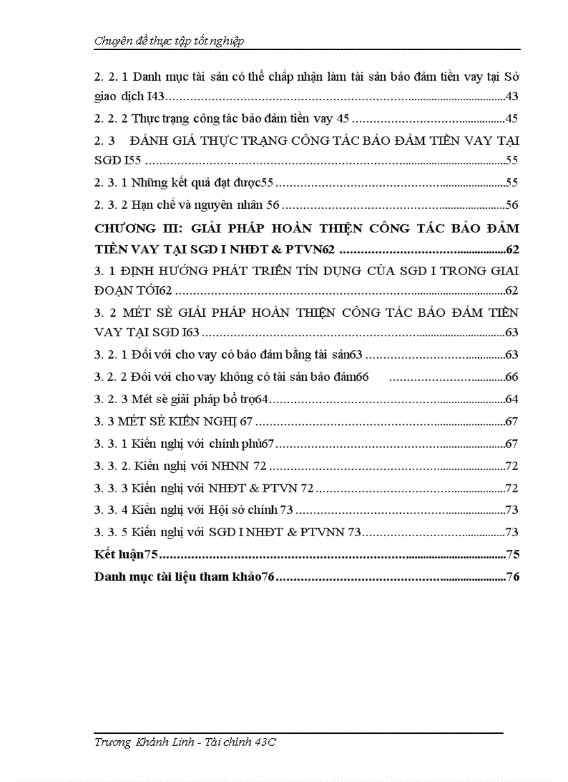 image for page Giải pháp hoàn thiện công tác bảo đảm tiền vay tại Sở giao dịch I Ngân hàng đầu tư và phát triển Việt nam