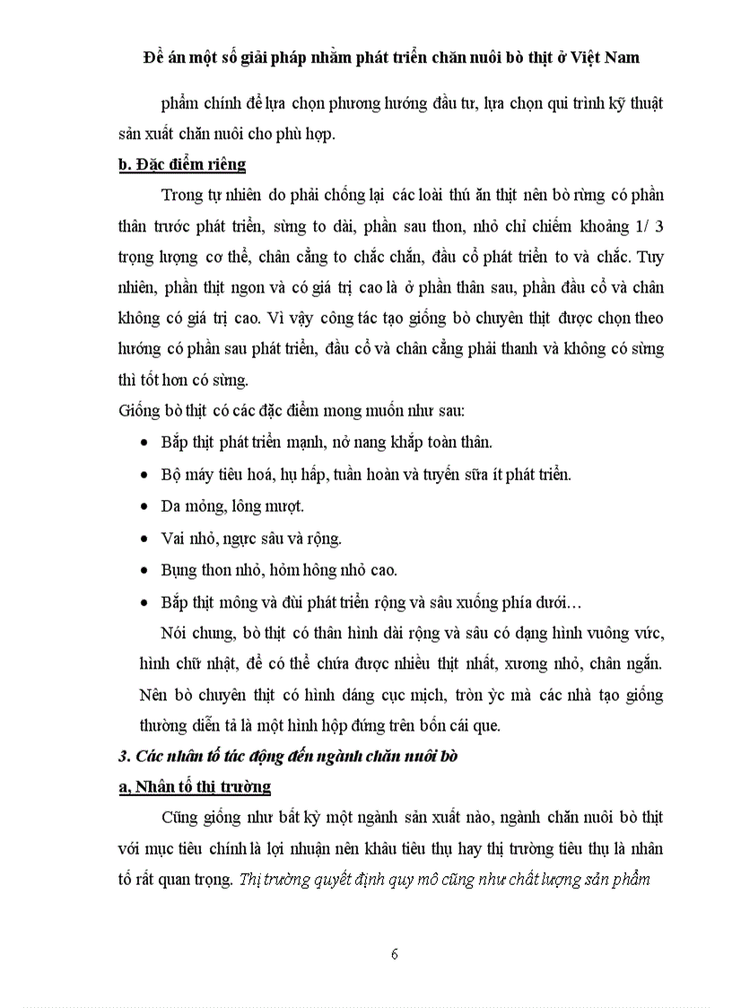 Một số giải pháp nhằm phát triển ngành chăn nuôi bò thịt ở việt nam