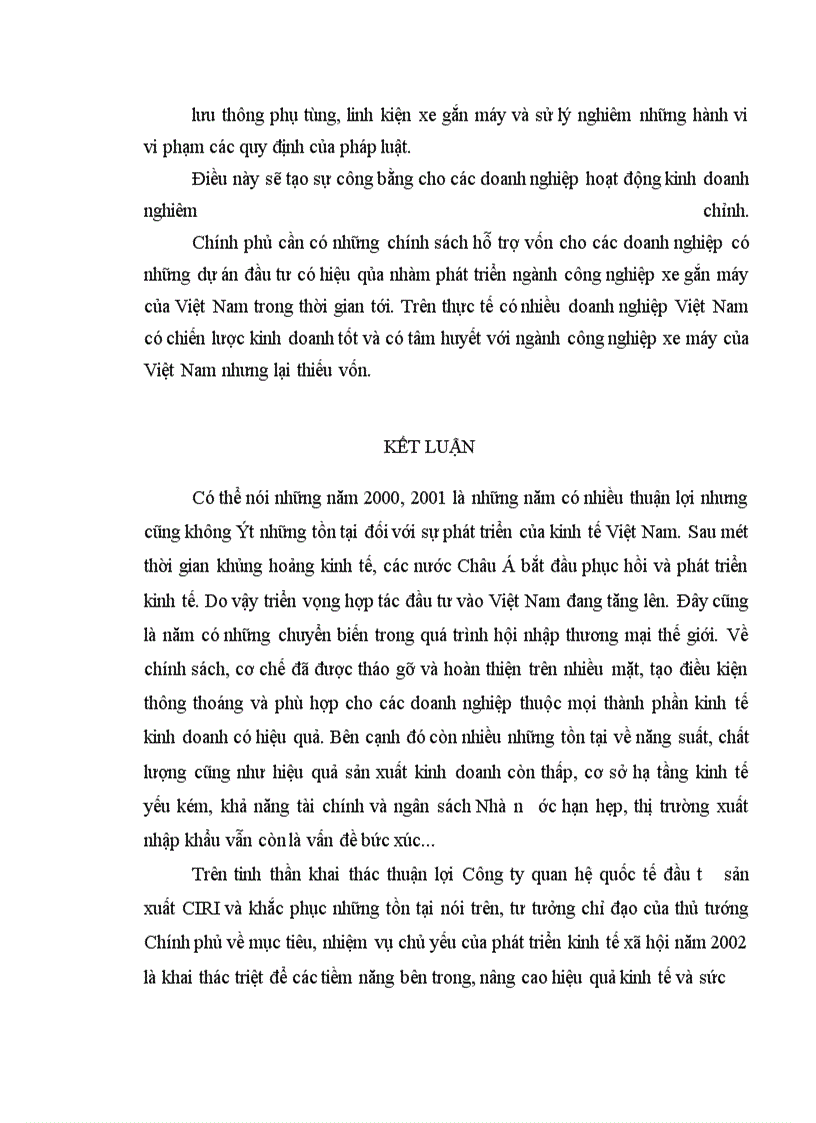 image for page Nhập khẩu linh kiện lắp ráp xe gắn máy của công ty Quan hệ quốc tế đầu tư sản xuất- Thực trạng và giải pháp