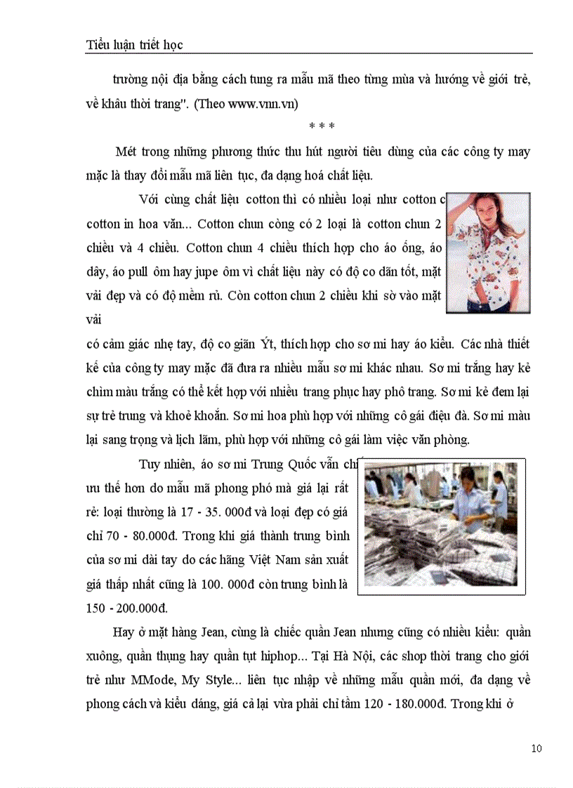 image for page Cặp phạm trù nội dung - hình thức và việc vận dụng nó vào phát triển sản phẩm may mặc, thời trang trên thị trường Việt Nam hiện nay