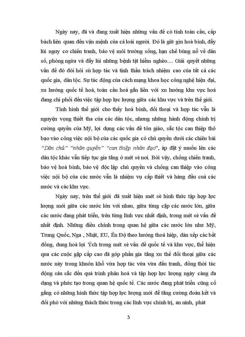 image for page Tình hình thế giới trong giai đoạn mới