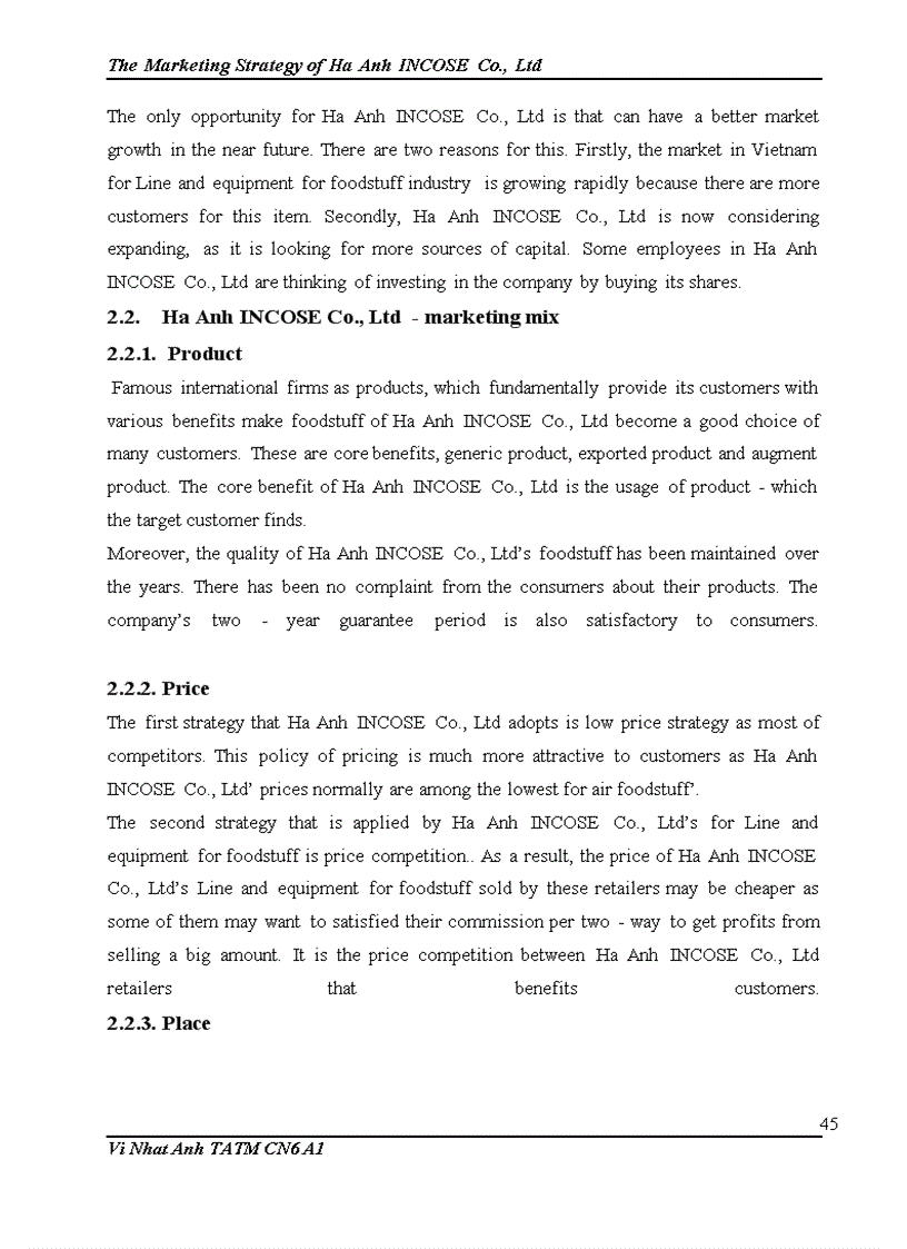 image for page The Marketing Strategy of Ha Anh INCOSE Co.,Ltd