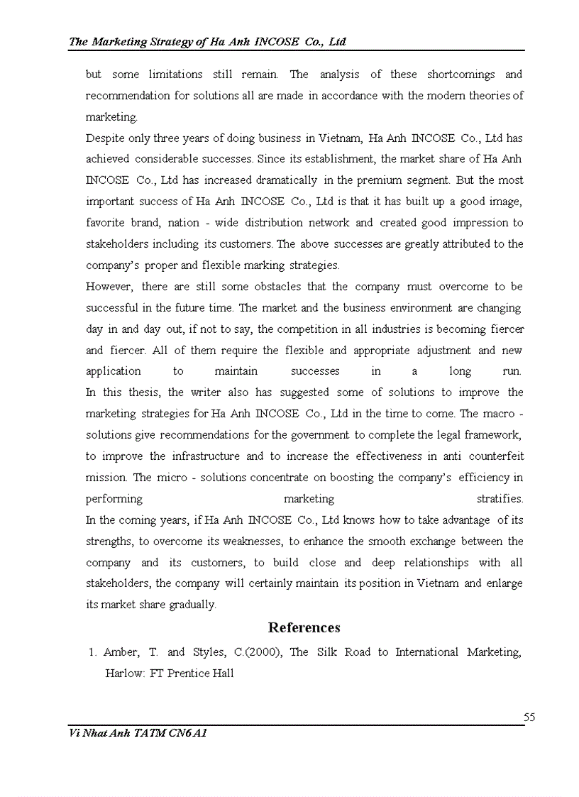 image for page The Marketing Strategy of Ha Anh INCOSE Co.,Ltd