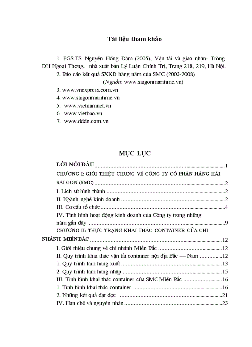 image for page Năng lực khai thác container của chi nhánh Miền Bắc