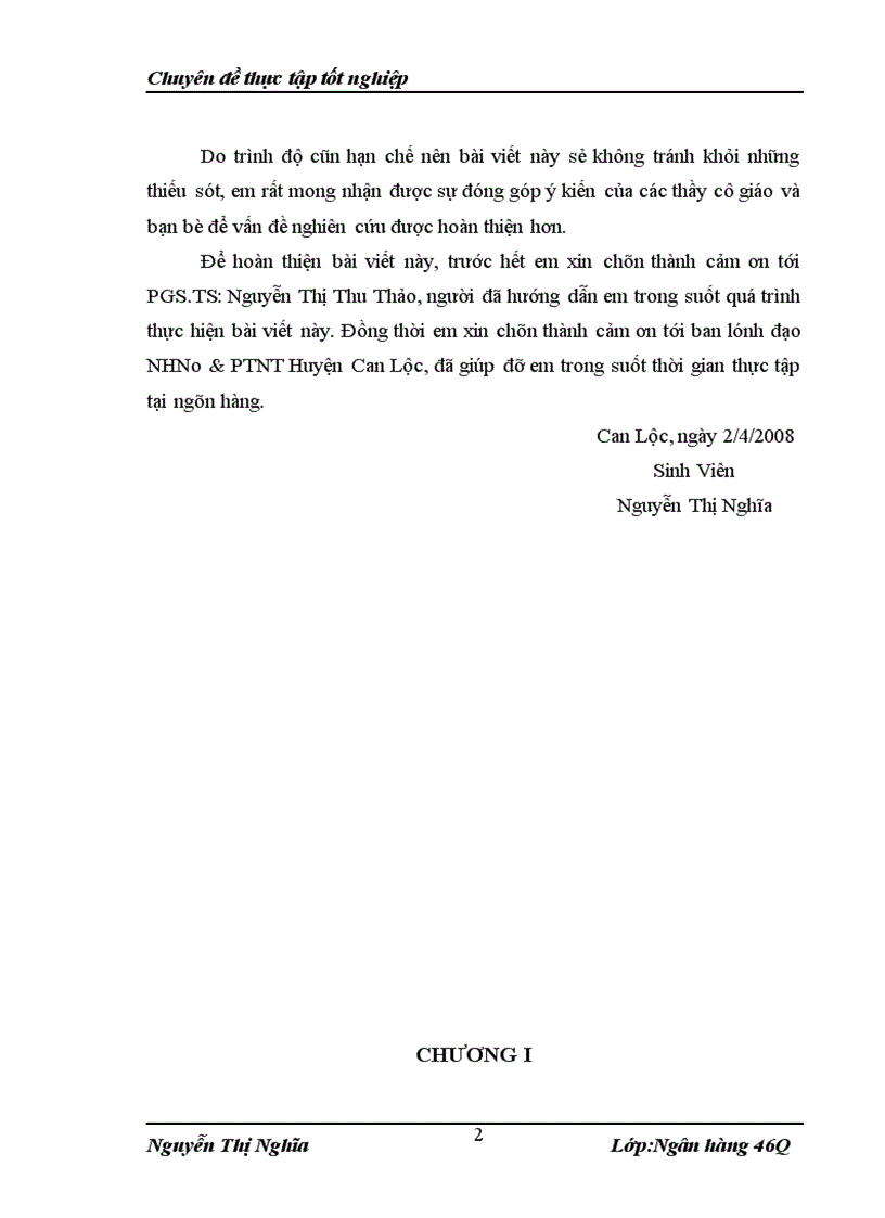 image for page Giải phát nâng cao chất lượng tín dụng trung và dài hạn tại NHNo&PTNT Huyện Can Lộc