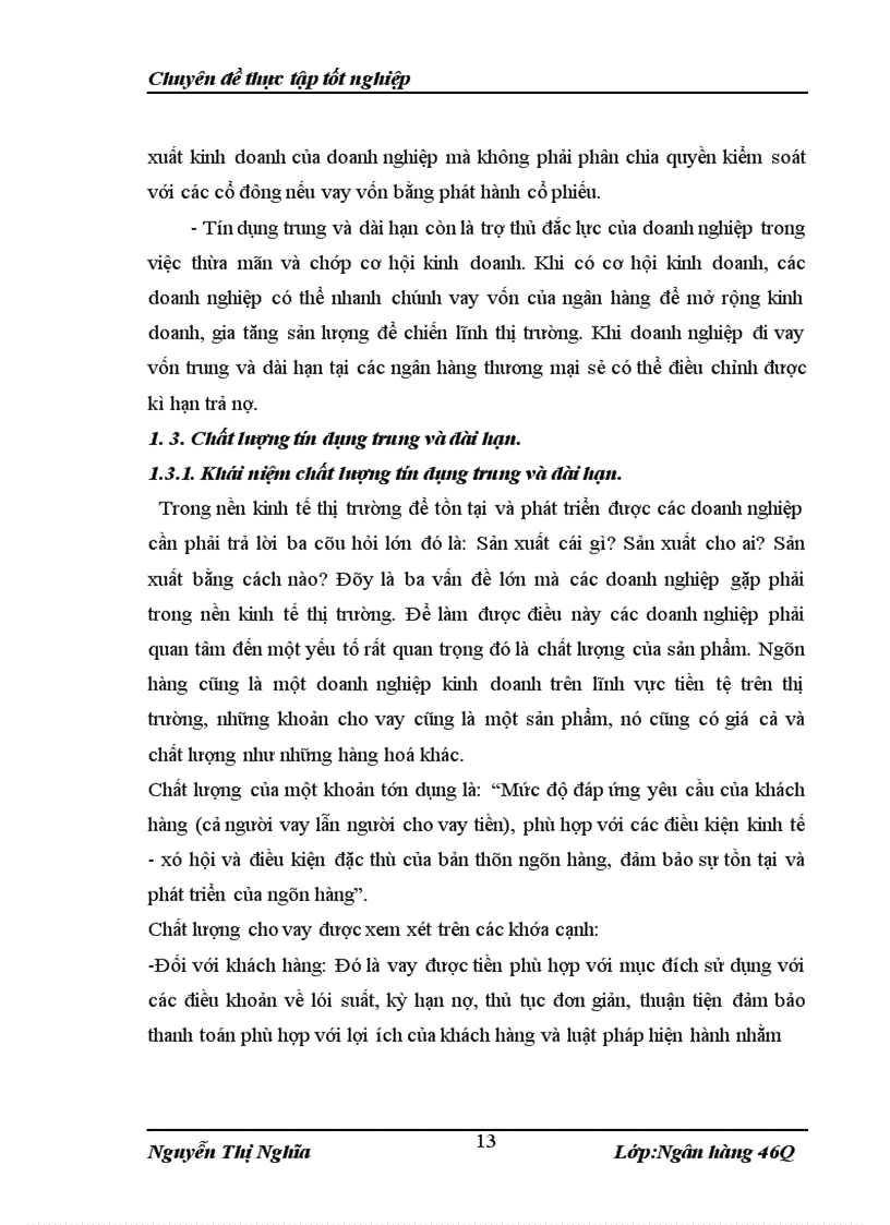 image for page Giải phát nâng cao chất lượng tín dụng trung và dài hạn tại NHNo&PTNT Huyện Can Lộc