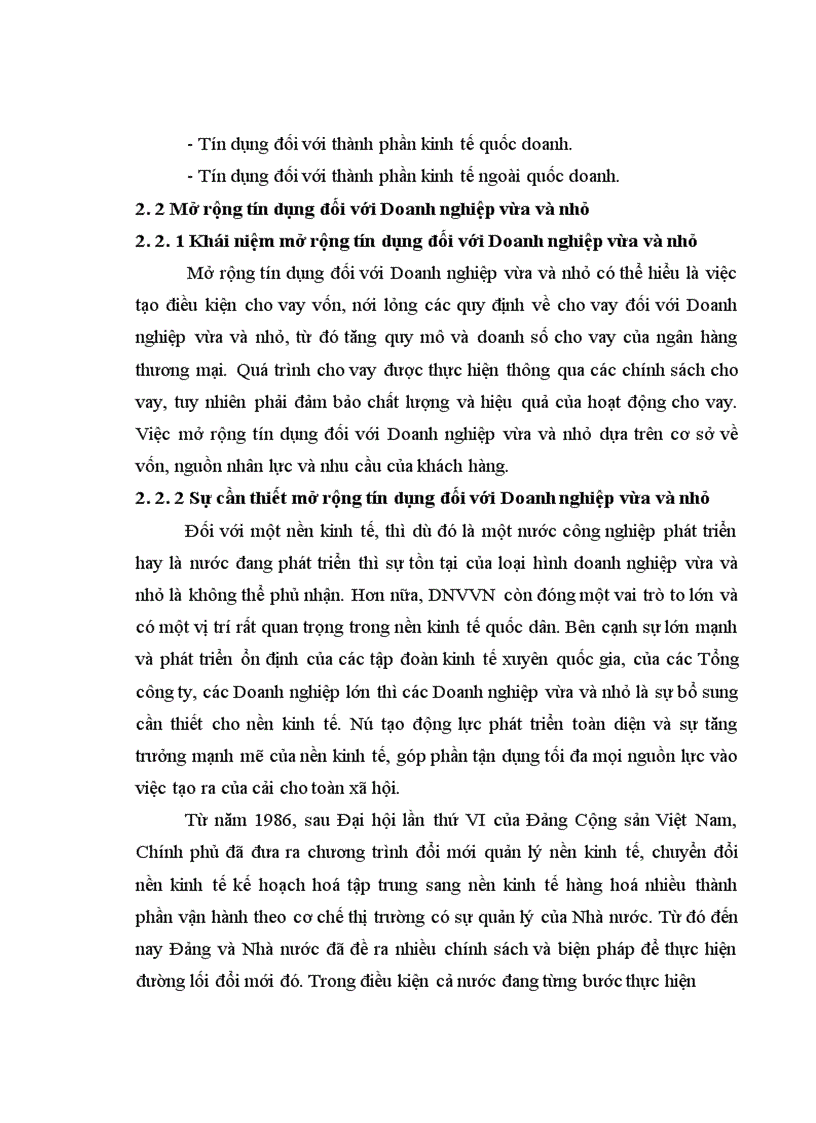 image for page Mở rộng quan hệ tín dụng đối với khách hàng doanh nghiệp vừa và nhỏ tại Trung tâm kinh doanh – Ngân hàng Thương mại Cổ phần Quốc tế Việt Nam – VIBank