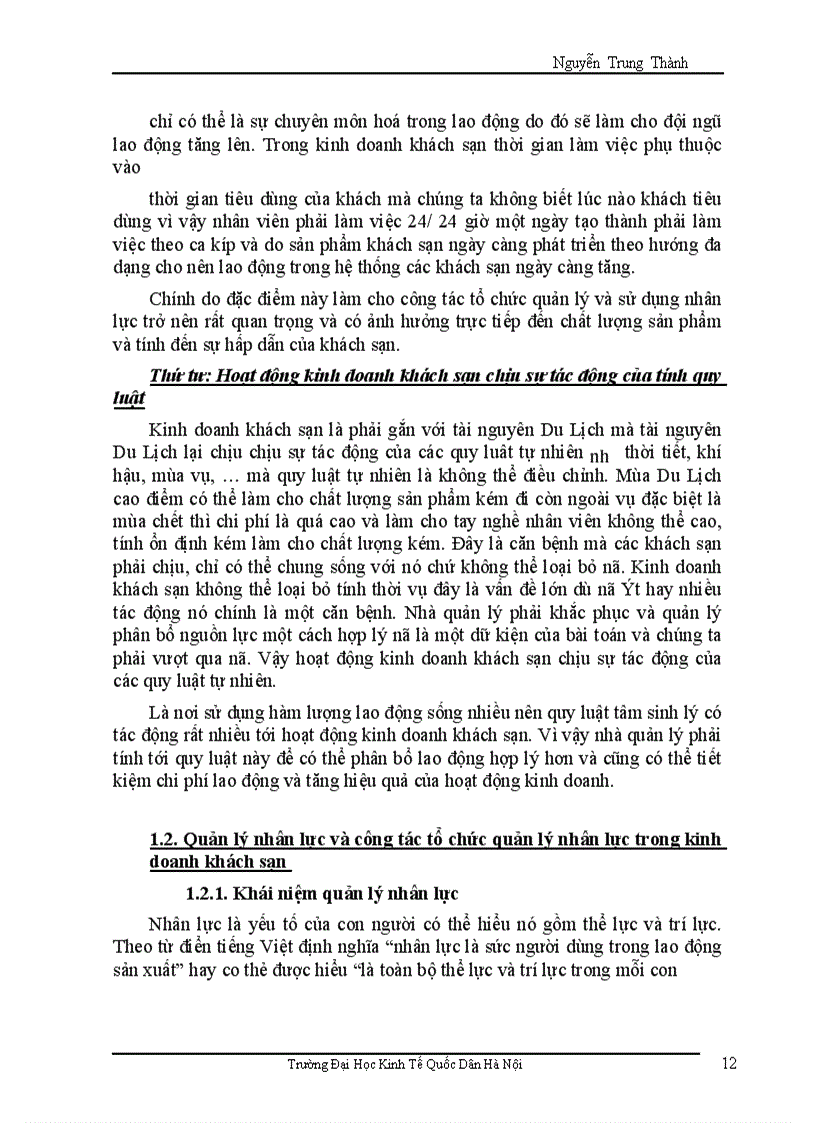image for page Hoàn thiện công tác quản lý và sử dụng nhân lực tại khách sạn Dân Chủ