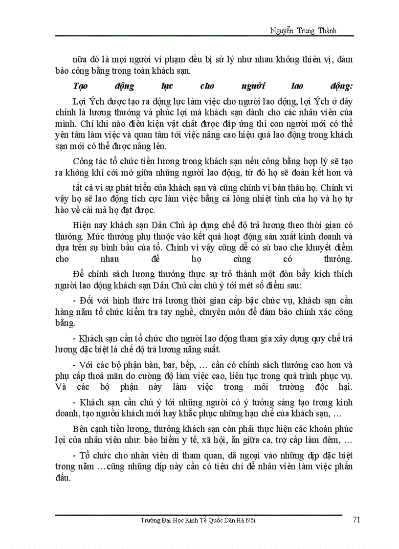 image for page Hoàn thiện công tác quản lý và sử dụng nhân lực tại khách sạn Dân Chủ