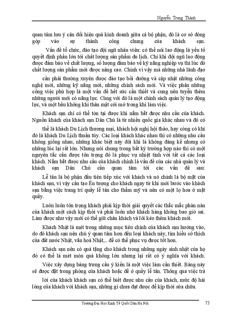 image for page Hoàn thiện công tác quản lý và sử dụng nhân lực tại khách sạn Dân Chủ