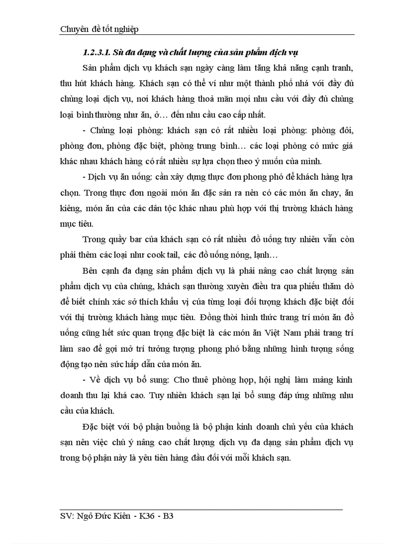 image for page Một số ý kiến nhằm hoàn thiện chất lượng phục vụ buồng trong kinh doanh khách sạn Kim Liên