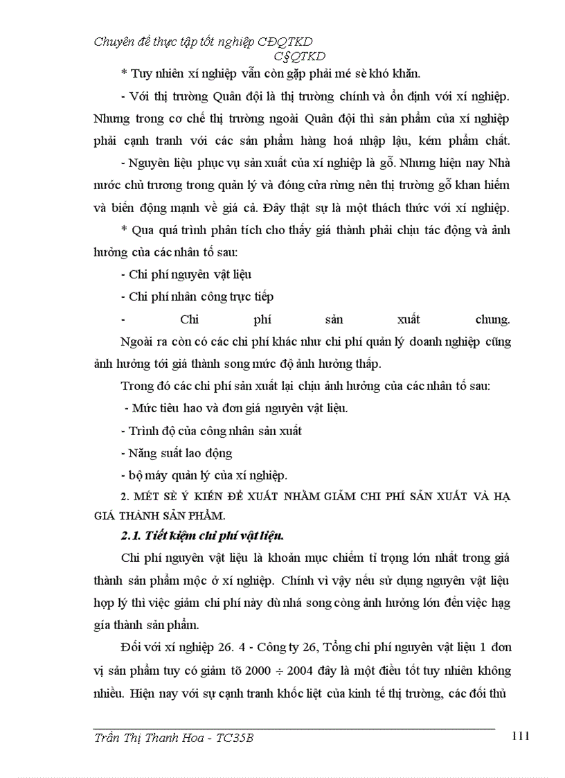 image for page Một số giải pháp nhằm giảm chi phí sản xuất và giá thành sản phẩm tại xí nghiệp 26.4 - Công ty 26 - Tổng cục Hậu Cần - Bộ quốc phòng