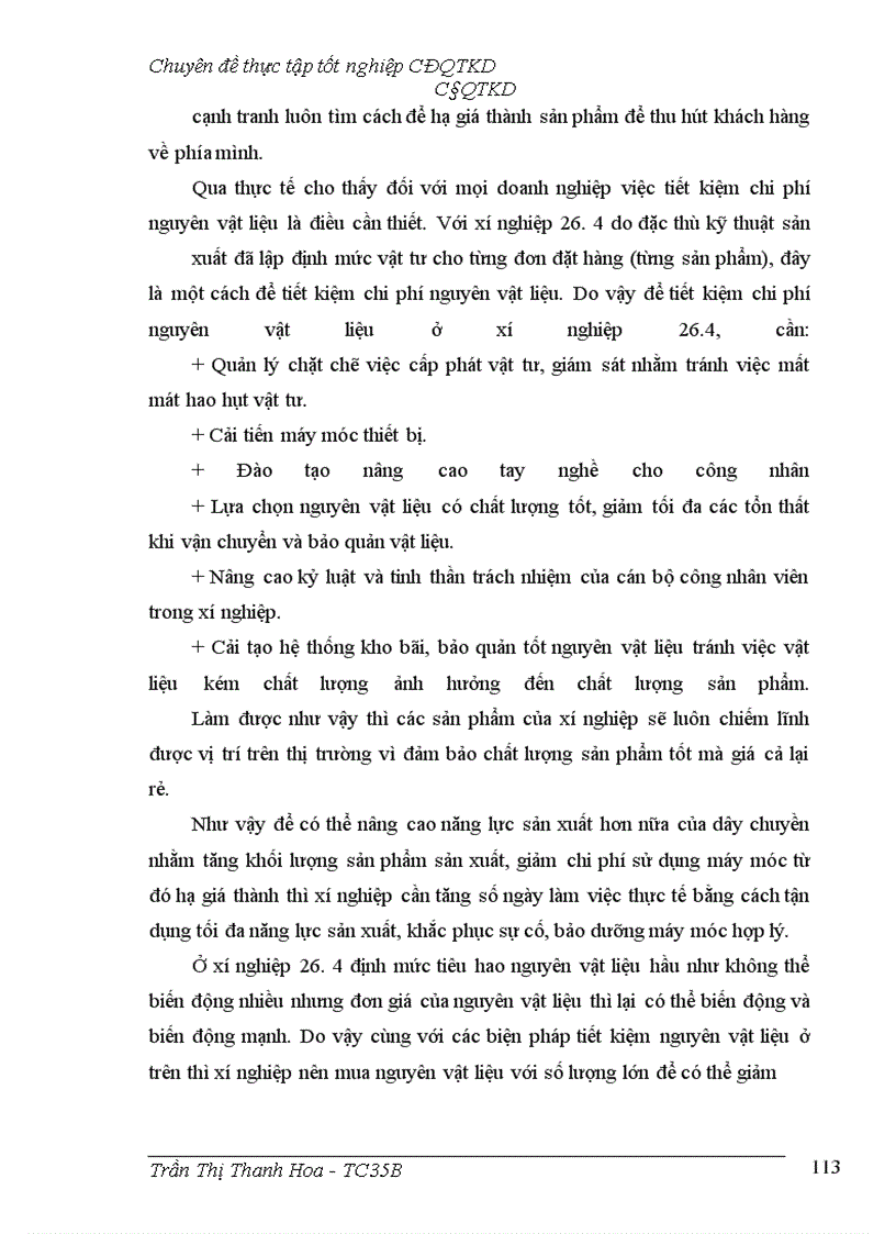 image for page Một số giải pháp nhằm giảm chi phí sản xuất và giá thành sản phẩm tại xí nghiệp 26.4 - Công ty 26 - Tổng cục Hậu Cần - Bộ quốc phòng