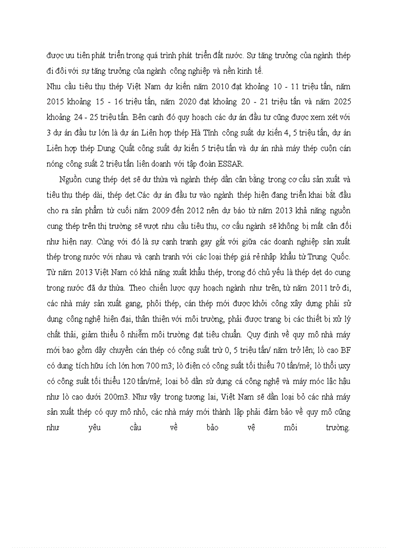 image for page Nâng cao khả năng cạnh tranh của ngành thép nước ta trong qúa trình hội nhập khu vực và quốc tế