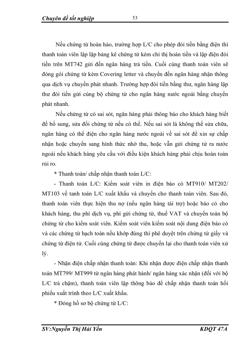 image for page Giải pháp nhằm hoàn thiện hoạt động thanh toán quốc tế tại Ngân hàng BIDV chi nhánh Đông Đô