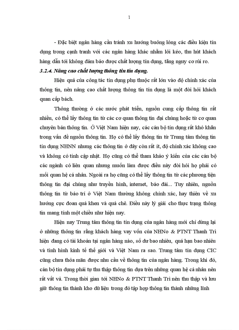 image for page Giải pháp hạn chế rủi ro tín dụng tại NHNo & PTNT Thanh Trì - Hà Nội