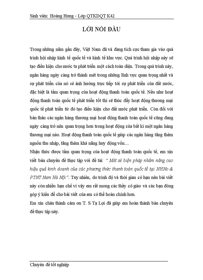 image for page Một số biện pháp nhằm nâng cao hiệu quả kinh doanh của các phương thức thanh toán quốc tế tại NHNo&PTNT Nam Hà Nội