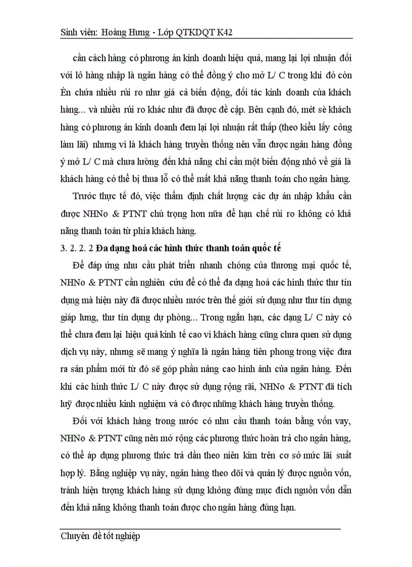 image for page Một số biện pháp nhằm nâng cao hiệu quả kinh doanh của các phương thức thanh toán quốc tế tại NHNo&PTNT Nam Hà Nội