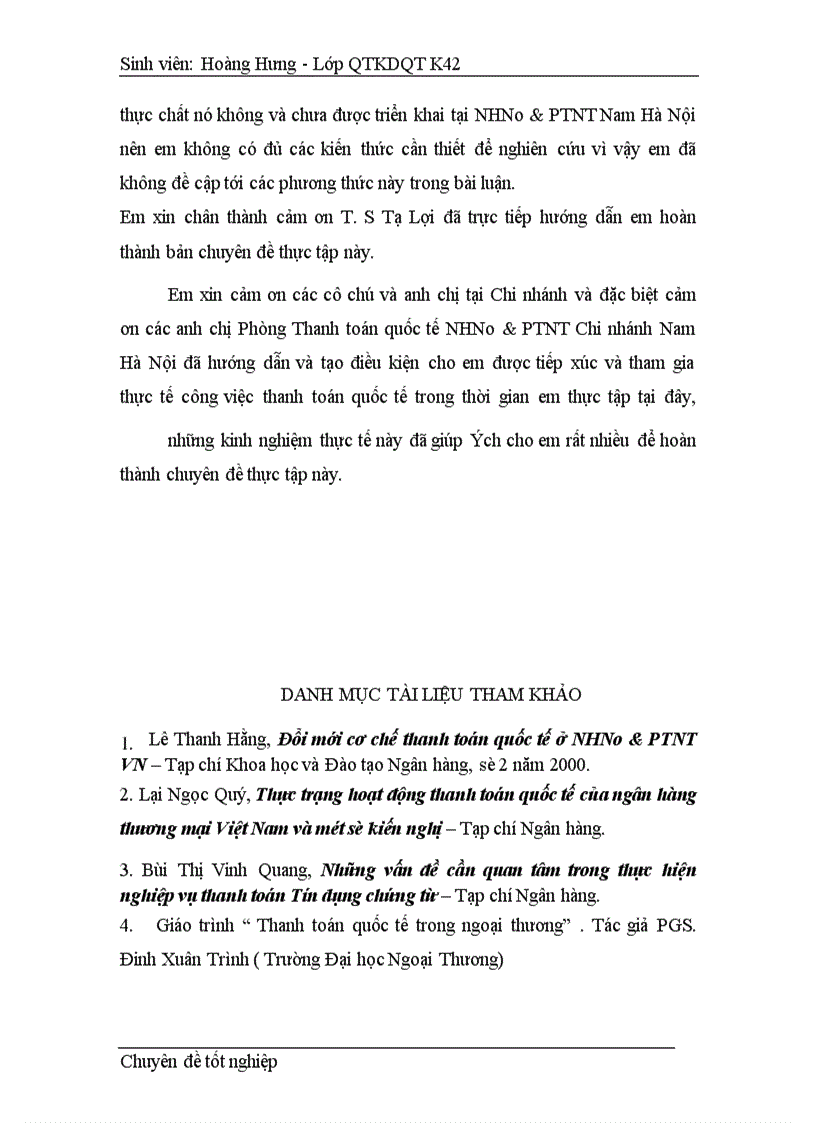 image for page Một số biện pháp nhằm nâng cao hiệu quả kinh doanh của các phương thức thanh toán quốc tế tại NHNo&PTNT Nam Hà Nội