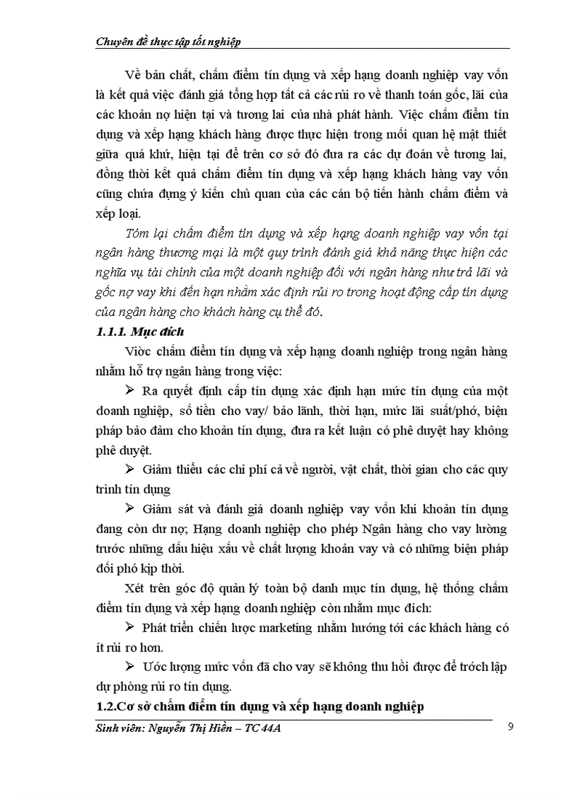 image for page Giải pháp hoàn thiện hoạt động chấm điểm tín dụng và xếp hạng doanh nghiệp vay vốn tại Ngân hàng Công Thương khu vực Chương Dương