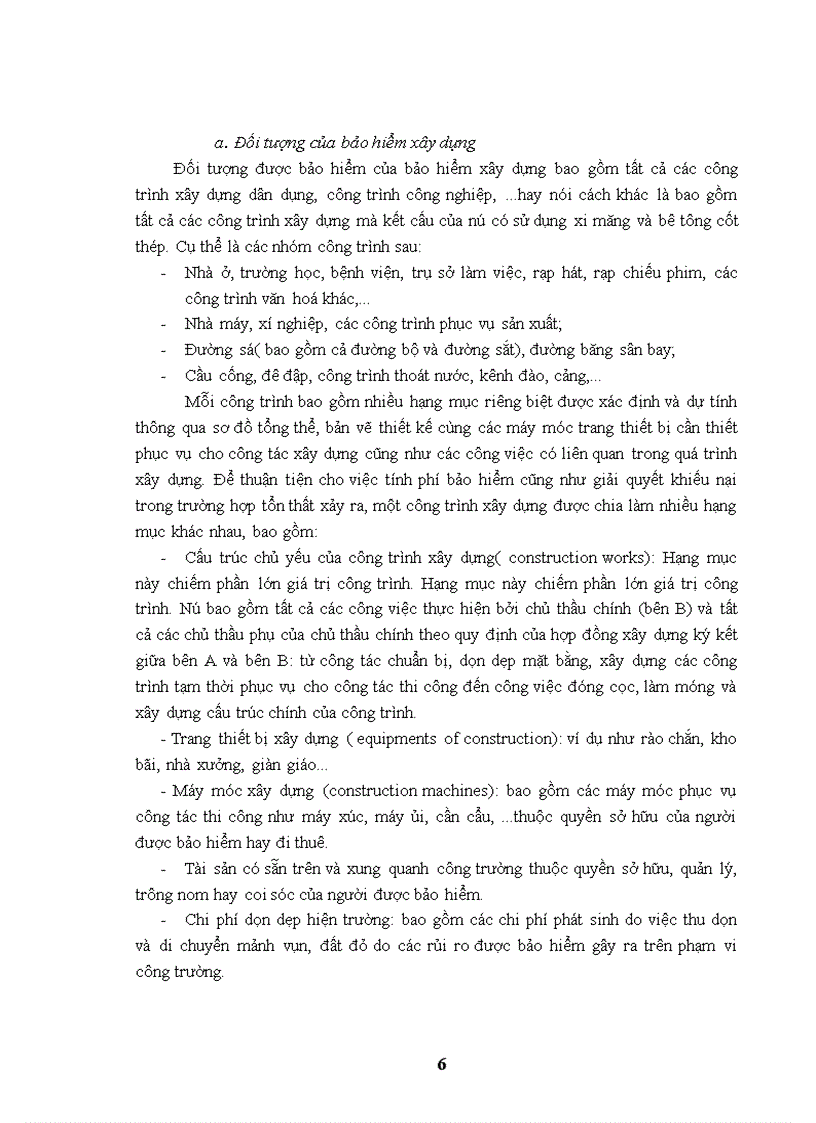 image for page Quá trình thực hiện tái bảo hiểm xây dựng lắp đặt tại Tổng công ty cổ phần tái bảo hiểm quốc gia Việt Nam giai đoạn 2005 - 2009