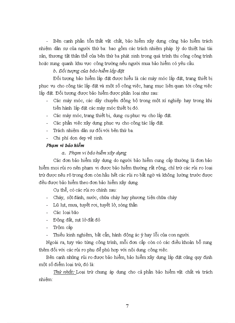 image for page Quá trình thực hiện tái bảo hiểm xây dựng lắp đặt tại Tổng công ty cổ phần tái bảo hiểm quốc gia Việt Nam giai đoạn 2005 - 2009