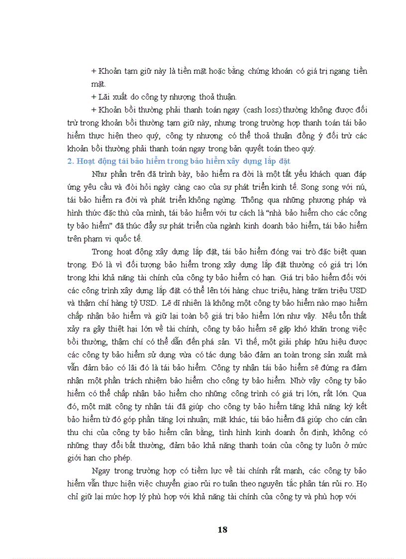 image for page Quá trình thực hiện tái bảo hiểm xây dựng lắp đặt tại Tổng công ty cổ phần tái bảo hiểm quốc gia Việt Nam giai đoạn 2005 - 2009
