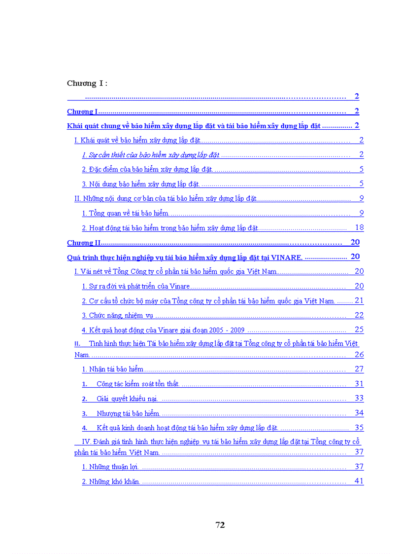 image for page Quá trình thực hiện tái bảo hiểm xây dựng lắp đặt tại Tổng công ty cổ phần tái bảo hiểm quốc gia Việt Nam giai đoạn 2005 - 2009