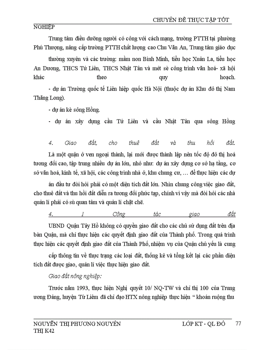 image for page Công tác quản lý nhà nước về qui hoạch sử dụng đất trên địa bàn quận Tây Hồ
