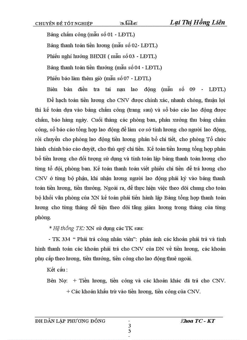 image for page Kế toán tiền lương và các khoản trích theo lương tại Xí Nghiệp Phế liệu Kim loại – Công ty Gang thép Thái Nguyên