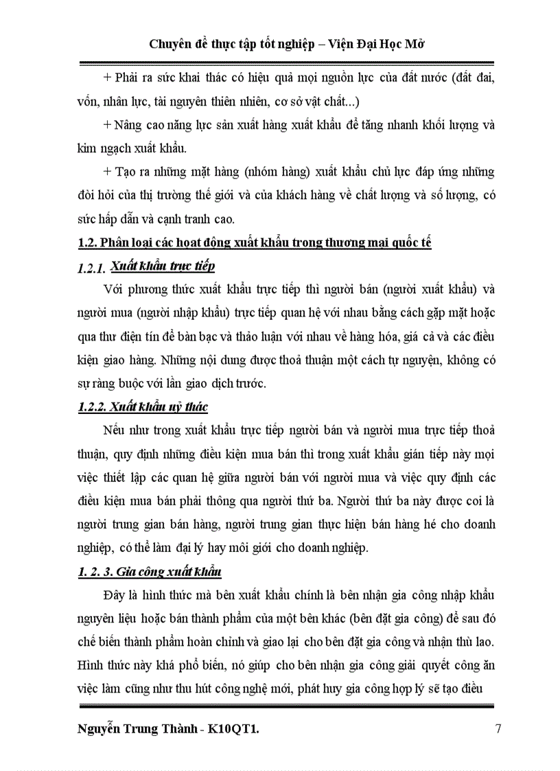 image for page Một số giải pháp hoàn thiện hoạt động kinh doanh xuất khẩu tại Công ty Xuất Nhập khẩu Tổng Hợp I – bộ thương mại.