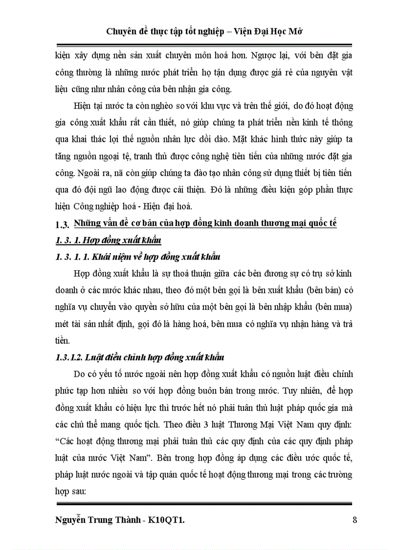image for page Một số giải pháp hoàn thiện hoạt động kinh doanh xuất khẩu tại Công ty Xuất Nhập khẩu Tổng Hợp I – bộ thương mại.