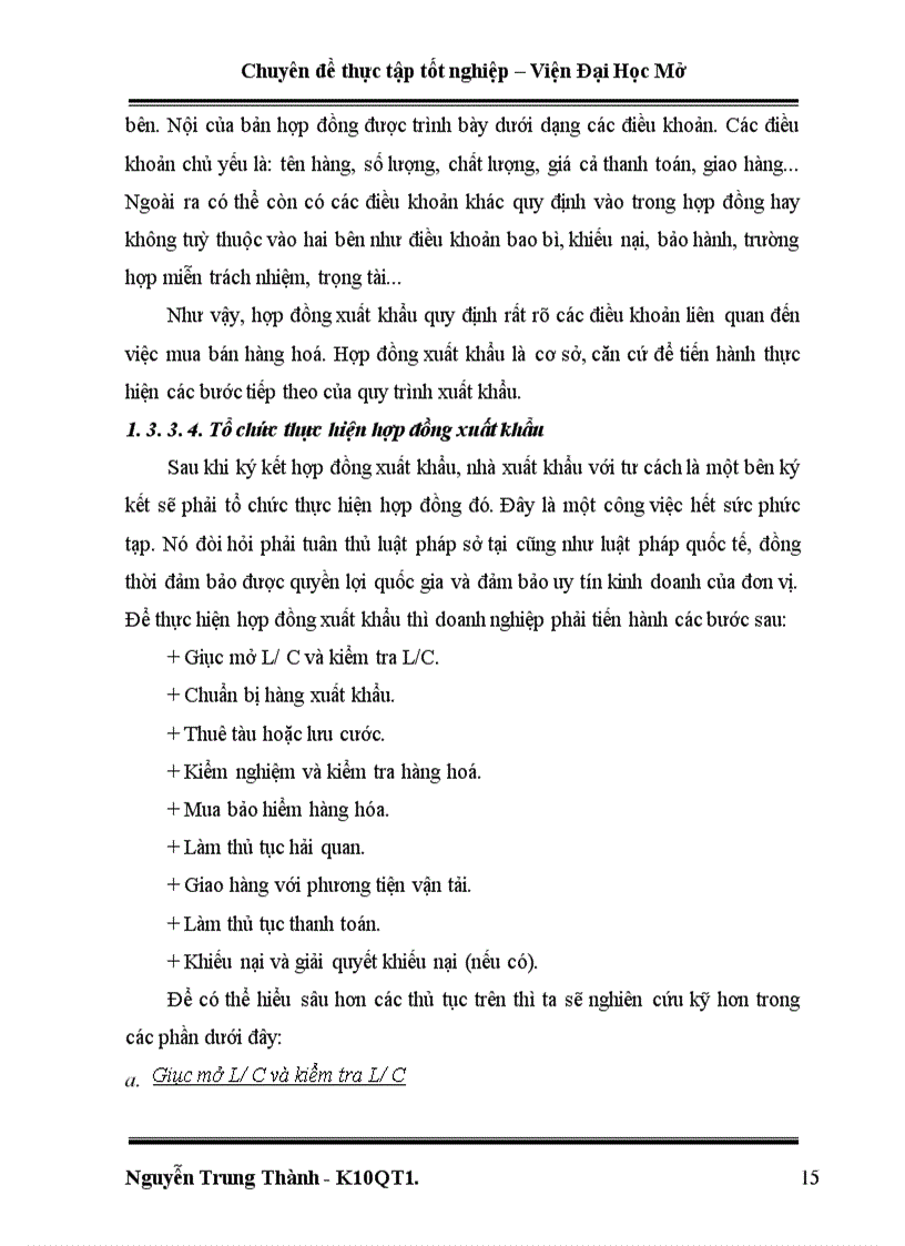 image for page Một số giải pháp hoàn thiện hoạt động kinh doanh xuất khẩu tại Công ty Xuất Nhập khẩu Tổng Hợp I – bộ thương mại.
