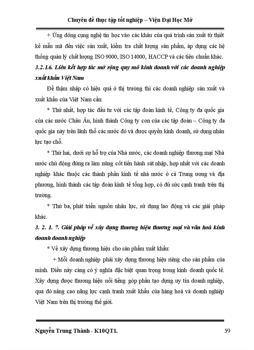 image for page Một số giải pháp hoàn thiện hoạt động kinh doanh xuất khẩu tại Công ty Xuất Nhập khẩu Tổng Hợp I – bộ thương mại.