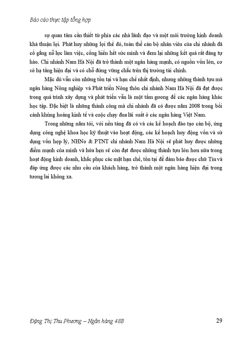 image for page Báo cáo thực tập tại ngân hàng nông nghiệp và phát triển nông thôn chi nhánh nam Hà Nội