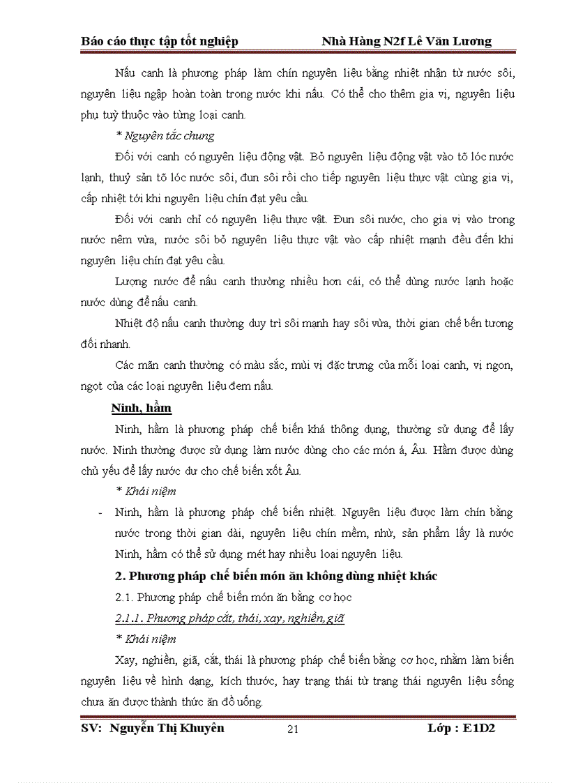 image for page Thực tập tốt nghiệp Nhà Hàng N2f Lê Văn Lương