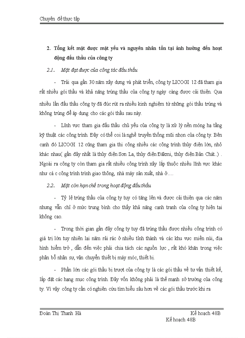 image for page Thực trạng và giải pháp năng cao năng lực đấu thầu Công ty cổ phần LICOGI 12